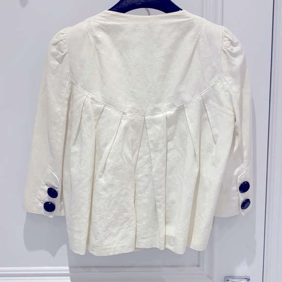 Cropped metallic white jacket - Picture 2 of 4